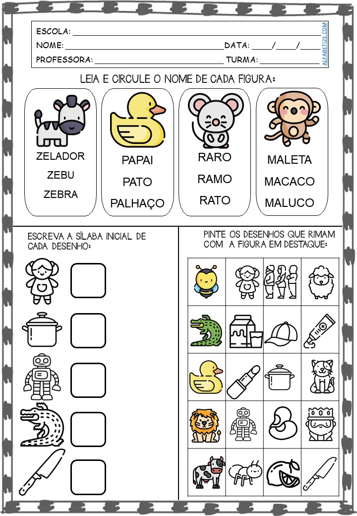 Avaliação de matemática 1º Ano EF - 3º bimestre