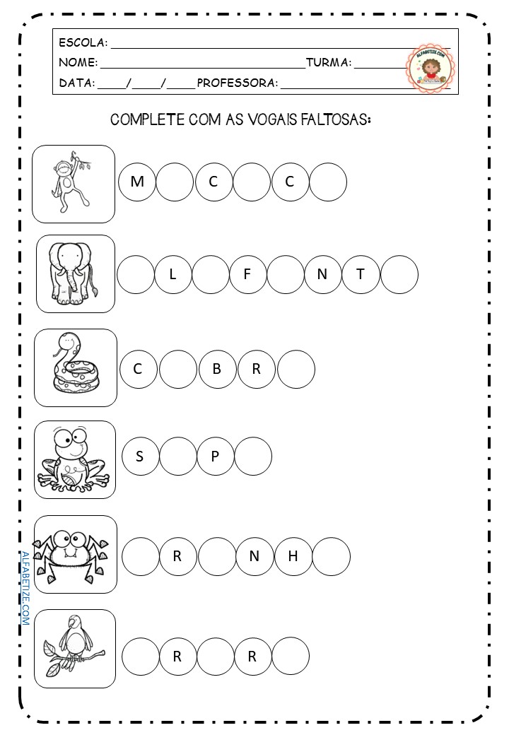 Atividades de Alfabetização e Letramento para imprimir - Sala de